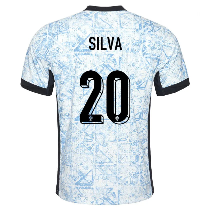 Danxen Kvinnor Portugal Fabio Silva #20 Gräddblå Bortatröja Matchtröjor 24-26 Tröjor T-Tröja