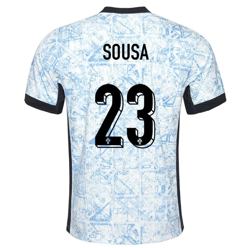 Danxen Kvinnor Portugal Afonso Sousa #23 Gräddblå Bortatröja Matchtröjor 24-26 Tröjor T-Tröja