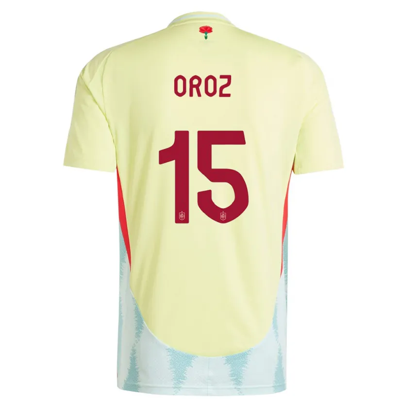 Danxen Kvinnor Spanien Maite Oroz #15 Gul Bortatröja Matchtröjor 24-26 Tröjor T-Tröja