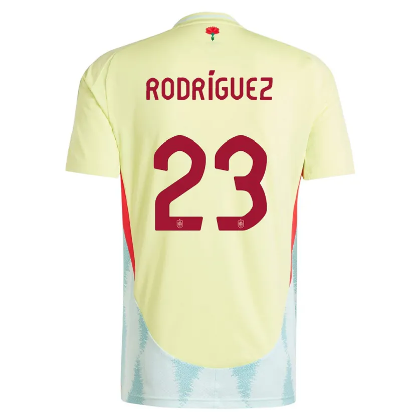Danxen Kvinnor Spanien Misa Rodriguez #23 Gul Bortatröja Matchtröjor 24-26 Tröjor T-Tröja