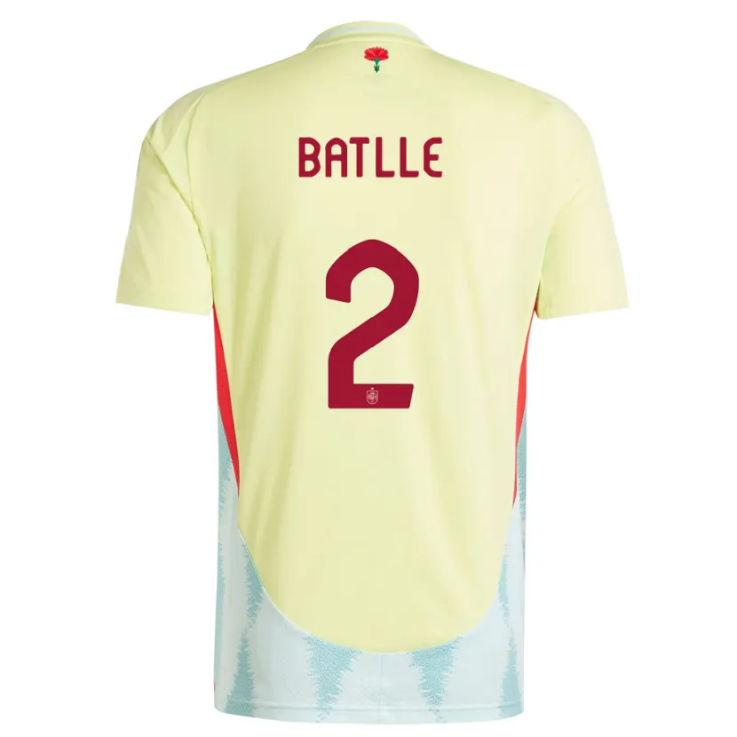 Danxen Kvinnor Spanien Ona Batlle #2 Gul Bortatröja Matchtröjor 24-26 Tröjor T-Tröja