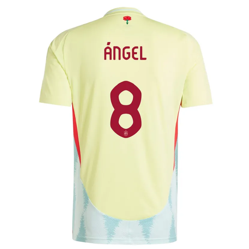 Danxen Kvinnor Spanien Manuel Angel #8 Gul Bortatröja Matchtröjor 24-26 Tröjor T-Tröja