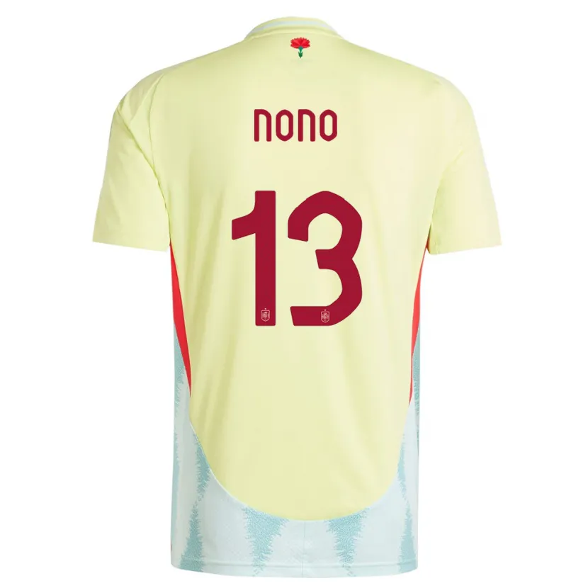 Danxen Kvinnor Spanien Nono #13 Gul Bortatröja Matchtröjor 24-26 Tröjor T-Tröja