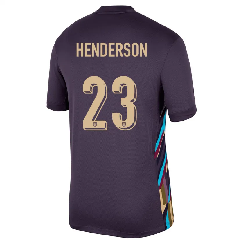Danxen Kvinnor England Dean Henderson #23 Mörkt Russin Bortatröja Matchtröjor 24-26 Tröjor T-Tröja