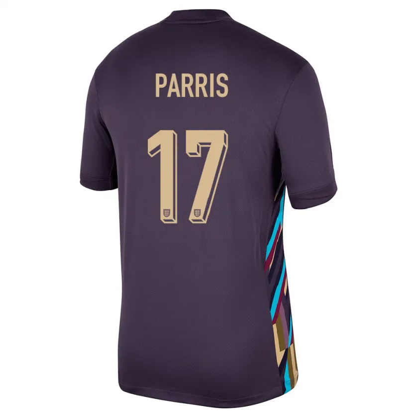 Danxen Kvinnor England Nikita Parris #17 Mörkt Russin Bortatröja Matchtröjor 24-26 Tröjor T-Tröja