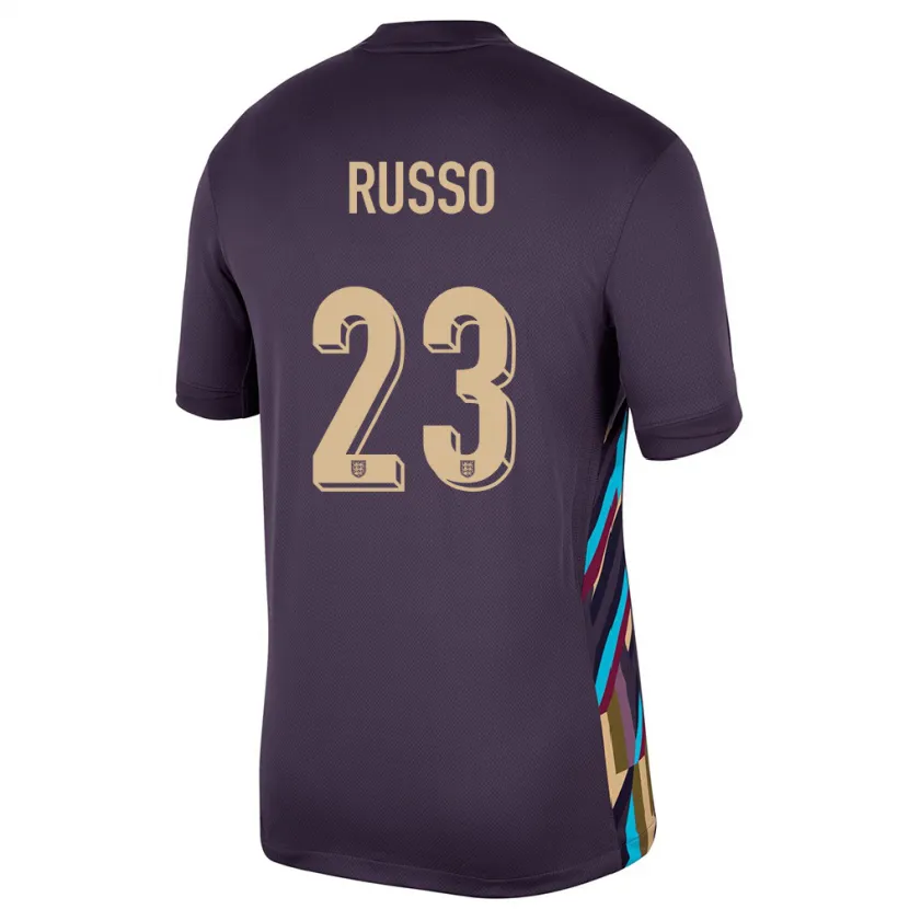 Danxen Kvinnor England Alessia Russo #23 Mörkt Russin Bortatröja Matchtröjor 24-26 Tröjor T-Tröja