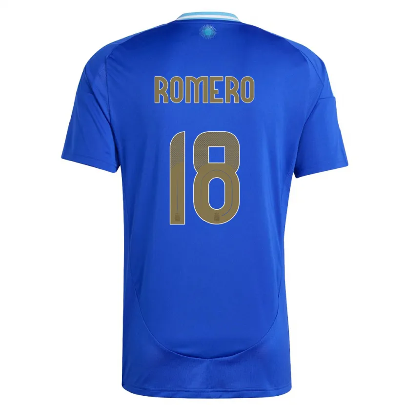 Danxen Kvinnor Argentina Luka Romero #18 Blå Bortatröja Matchtröjor 24-26 Tröjor T-Tröja