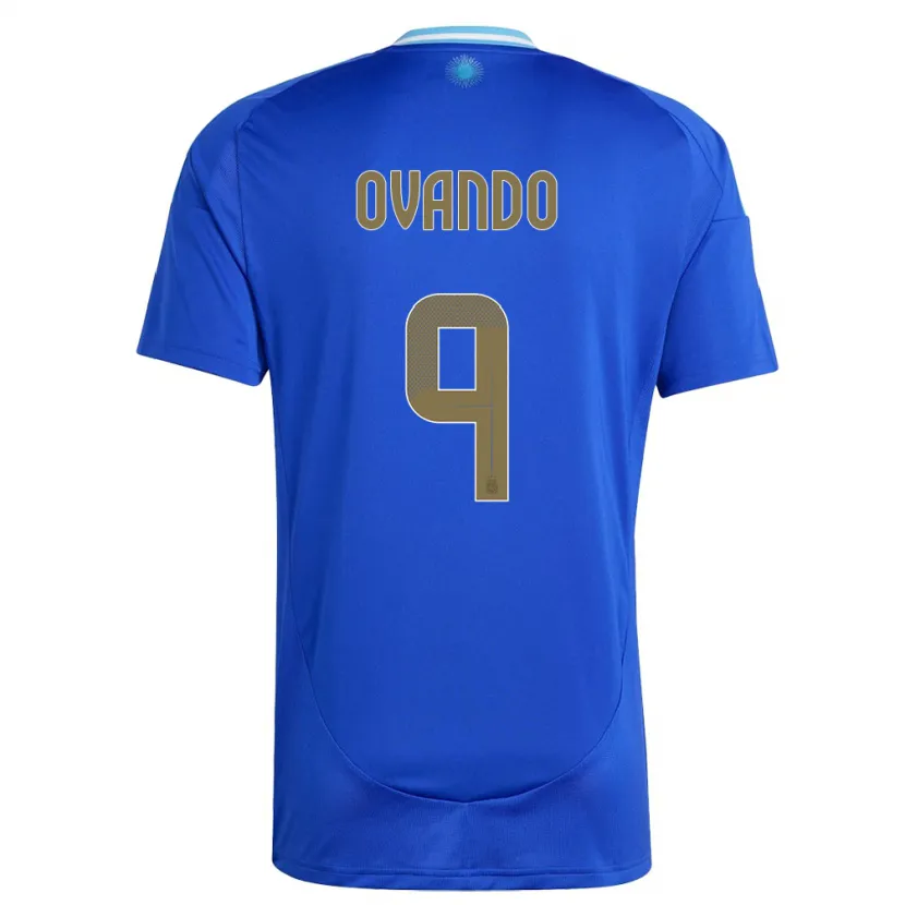 Danxen Kvinnor Argentina Lautaro Ovando #9 Blå Bortatröja Matchtröjor 24-26 Tröjor T-Tröja