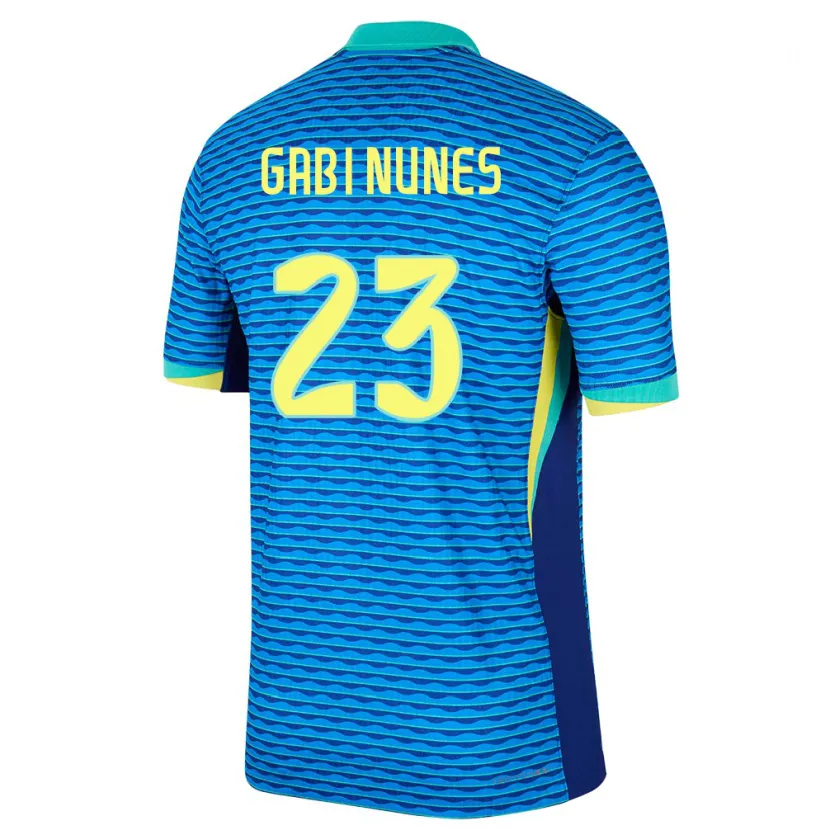 Danxen Kvinnor Brasilien Gabi Nunes #23 Blå Bortatröja Matchtröjor 24-26 Tröjor T-Tröja