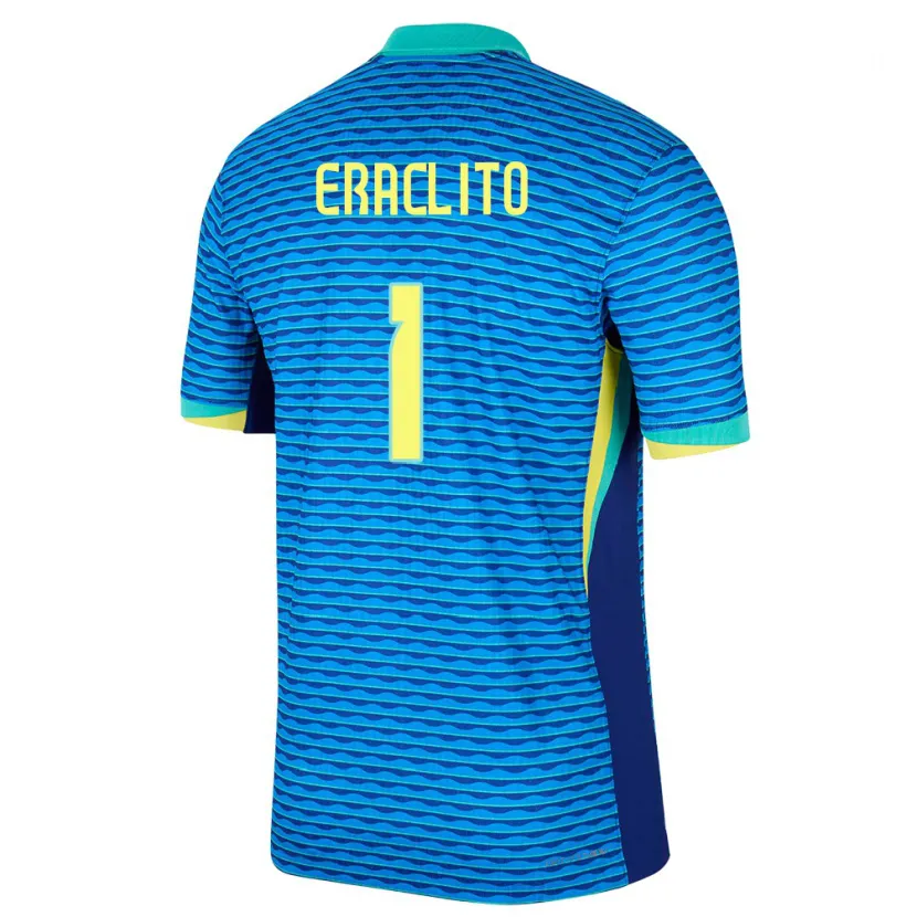 Danxen Kvinnor Brasilien Marcelo Eraclito #1 Blå Bortatröja Matchtröjor 24-26 Tröjor T-Tröja