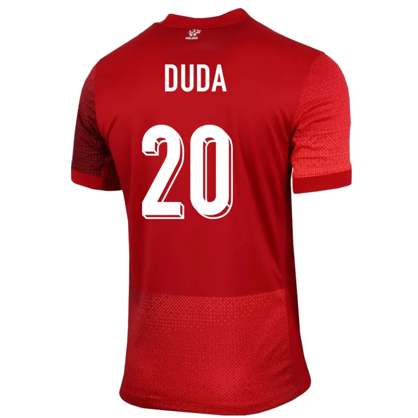Danxen Kvinnor Polen Kacper Duda #20 Röd Bortatröja Matchtröjor 24-26 Tröjor T-Tröja