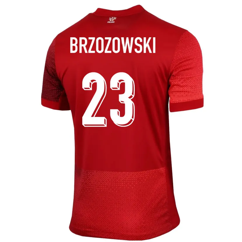 Danxen Kvinnor Polen Milosz Brzozowski #23 Röd Bortatröja Matchtröjor 24-26 Tröjor T-Tröja
