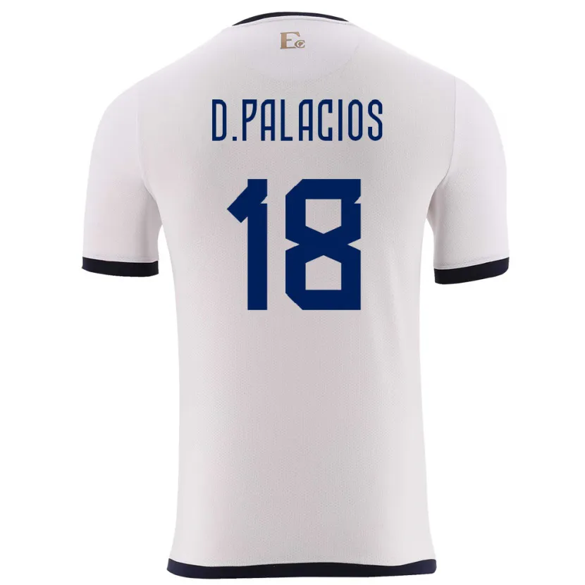 Danxen Kvinnor Ecuador Diego Palacios #18 Vit Bortatröja Matchtröjor 24-26 Tröjor T-Tröja