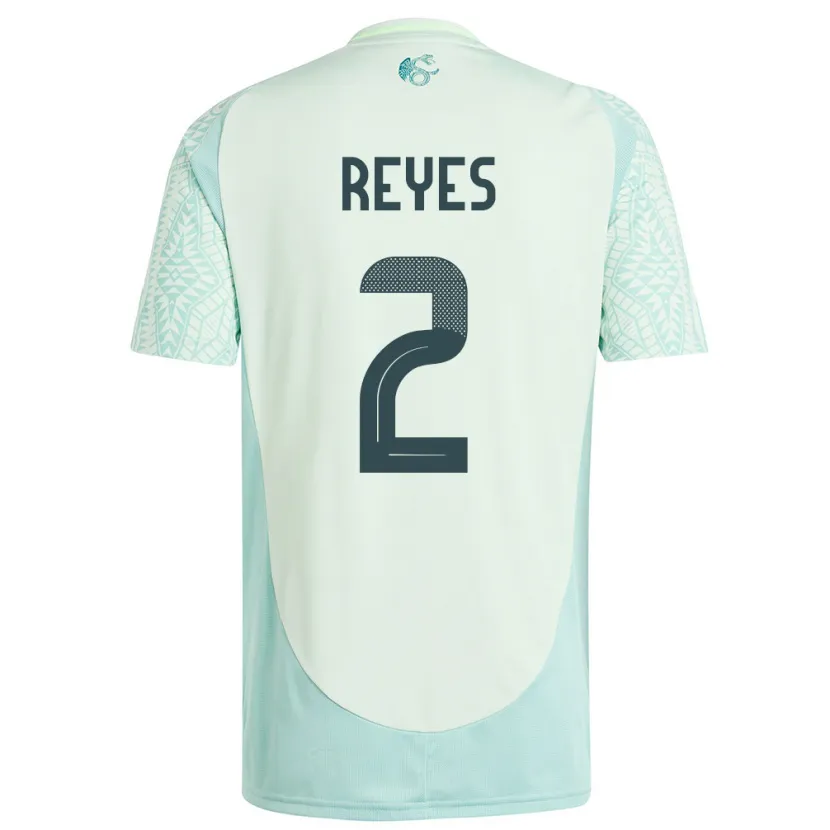 Danxen Kvinnor Mexiko Luis Reyes #2 Linne Grön Bortatröja Matchtröjor 24-26 Tröjor T-Tröja