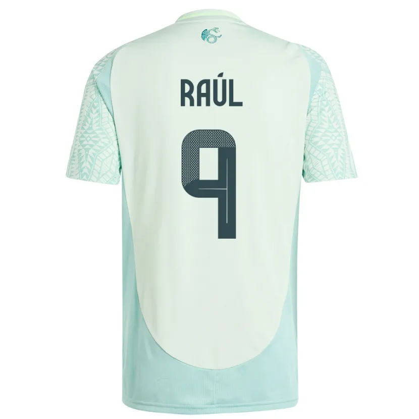 Danxen Kvinnor Mexiko Raul Jimenez #9 Linne Grön Bortatröja Matchtröjor 24-26 Tröjor T-Tröja