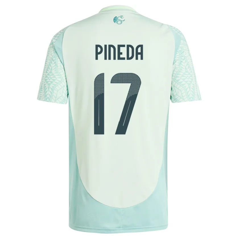 Danxen Kvinnor Mexiko Orbelin Pineda #17 Linne Grön Bortatröja Matchtröjor 24-26 Tröjor T-Tröja