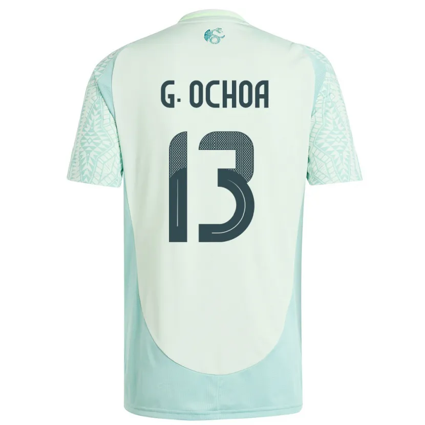 Danxen Kvinnor Mexiko Guillermo Ochoa #13 Linne Grön Bortatröja Matchtröjor 24-26 Tröjor T-Tröja
