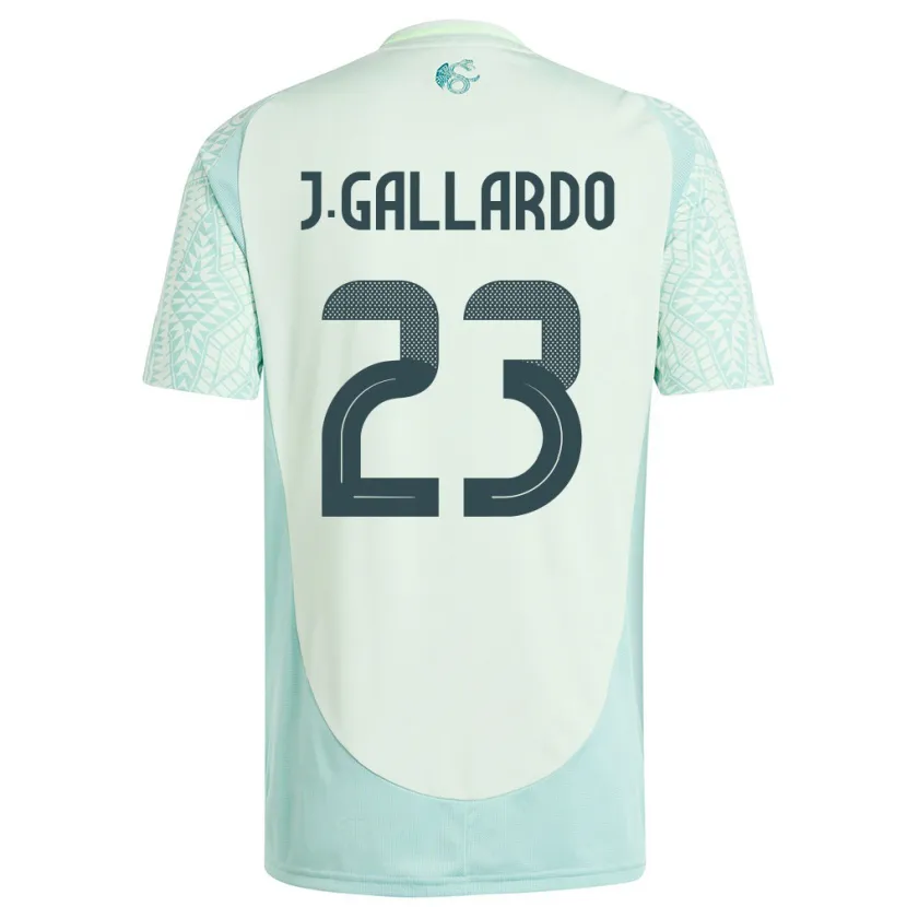 Danxen Kvinnor Mexiko Jesus Gallardo #23 Linne Grön Bortatröja Matchtröjor 24-26 Tröjor T-Tröja
