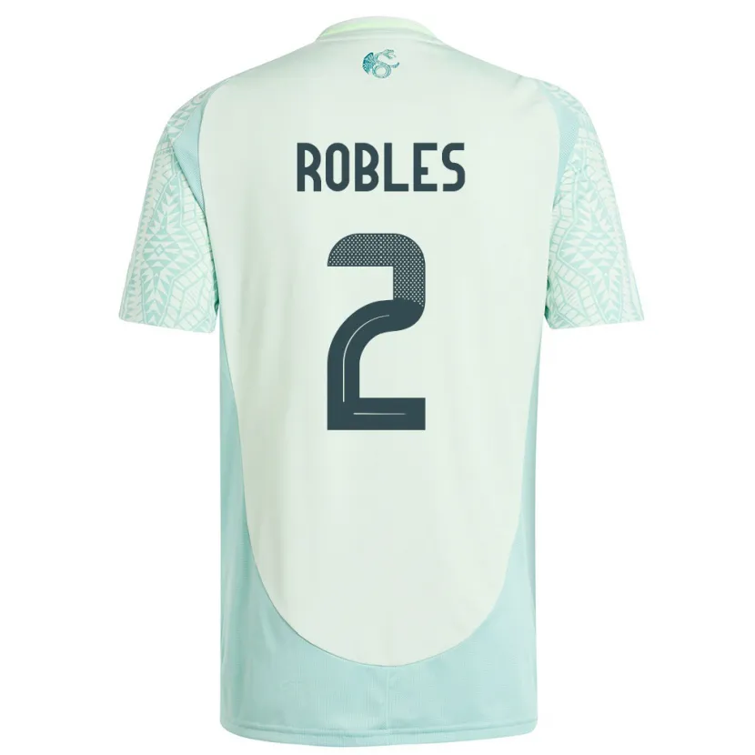 Danxen Kvinnor Mexiko Kenti Robles #2 Linne Grön Bortatröja Matchtröjor 24-26 Tröjor T-Tröja