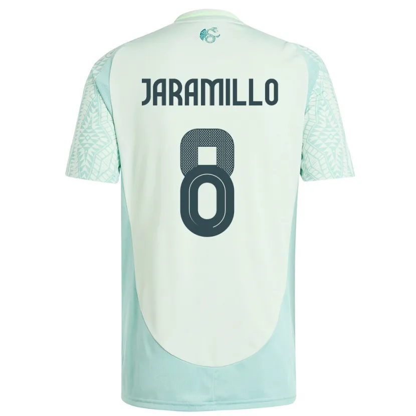 Danxen Kvinnor Mexiko Carolina Jaramillo #8 Linne Grön Bortatröja Matchtröjor 24-26 Tröjor T-Tröja