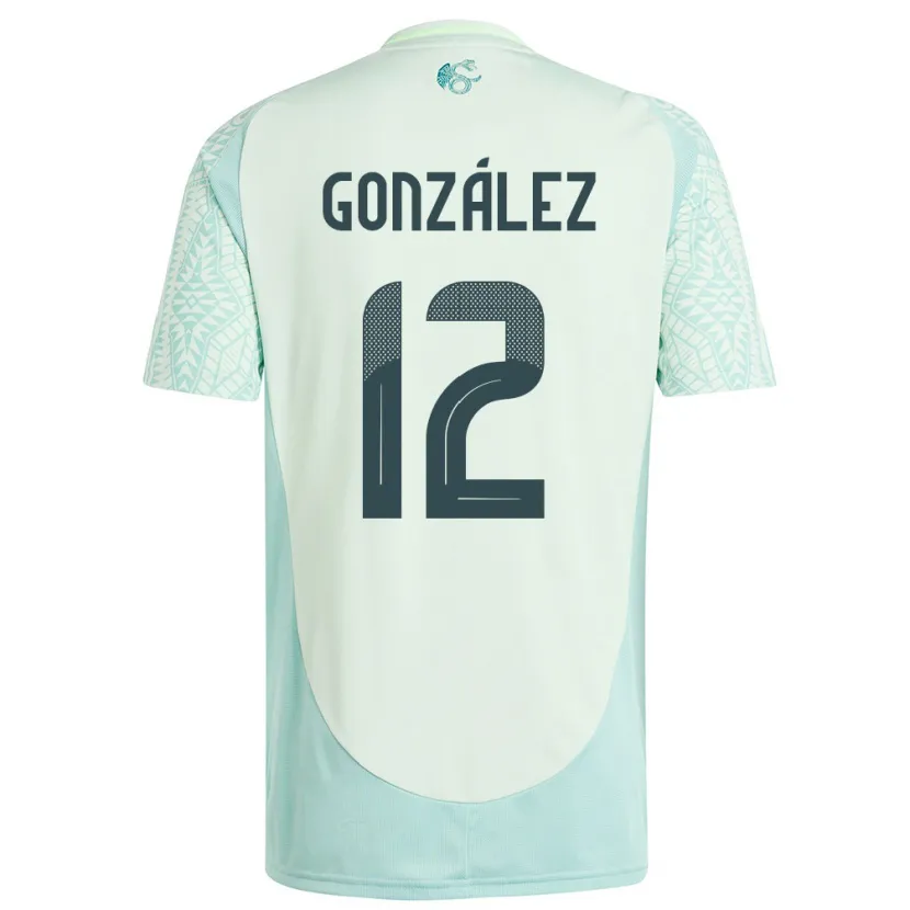 Danxen Kvinnor Mexiko Itzel Gonzalez #12 Linne Grön Bortatröja Matchtröjor 24-26 Tröjor T-Tröja