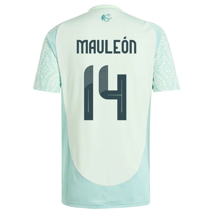Danxen Kvinnor Mexiko Natalia Mauleon #14 Linne Grön Bortatröja Matchtröjor 24-26 Tröjor T-Tröja