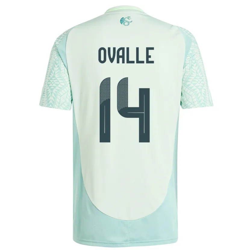 Danxen Kvinnor Mexiko Jacqueline Ovalle #14 Linne Grön Bortatröja Matchtröjor 24-26 Tröjor T-Tröja