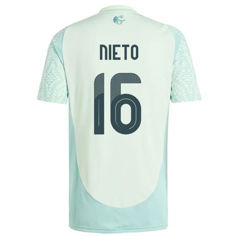Danxen Kvinnor Mexiko Karla Nieto #16 Linne Grön Bortatröja Matchtröjor 24-26 Tröjor T-Tröja