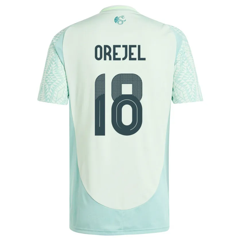 Danxen Kvinnor Mexiko Jocelyn Orejel #18 Linne Grön Bortatröja Matchtröjor 24-26 Tröjor T-Tröja