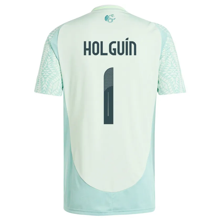 Danxen Kvinnor Mexiko Hector Holguin #1 Linne Grön Bortatröja Matchtröjor 24-26 Tröjor T-Tröja