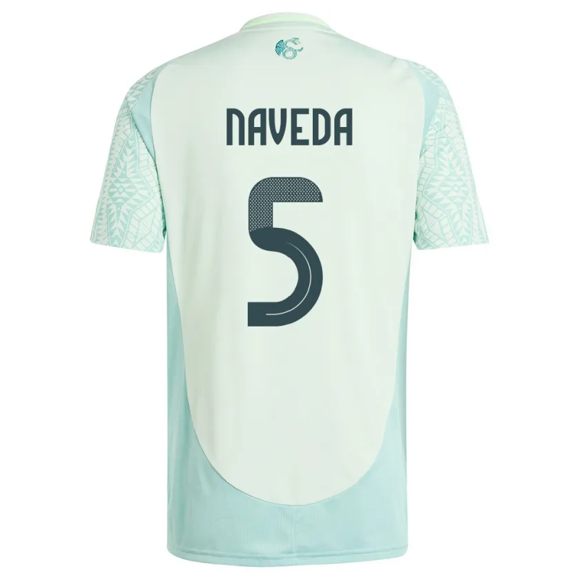 Danxen Kvinnor Mexiko Santiago Naveda #5 Linne Grön Bortatröja Matchtröjor 24-26 Tröjor T-Tröja