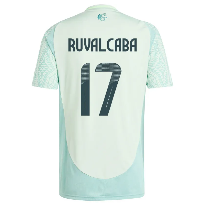 Danxen Kvinnor Mexiko Jorge Ruvalcaba #17 Linne Grön Bortatröja Matchtröjor 24-26 Tröjor T-Tröja