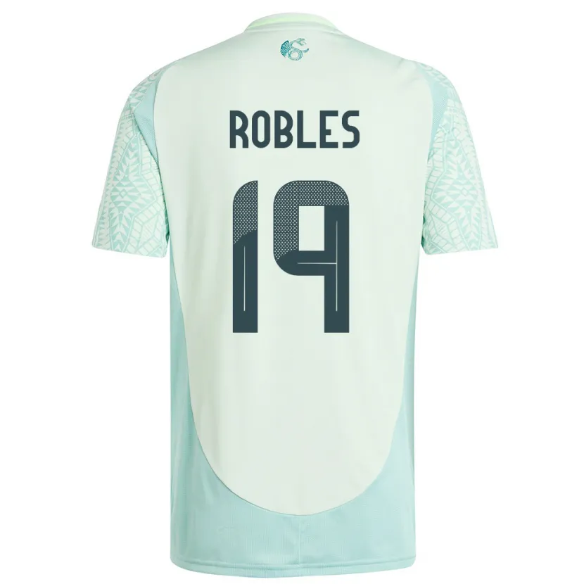 Danxen Kvinnor Mexiko Angel Robles #19 Linne Grön Bortatröja Matchtröjor 24-26 Tröjor T-Tröja