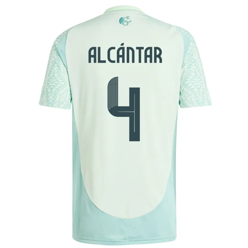 Danxen Kvinnor Mexiko Jesus Alcantar #4 Linne Grön Bortatröja Matchtröjor 24-26 Tröjor T-Tröja