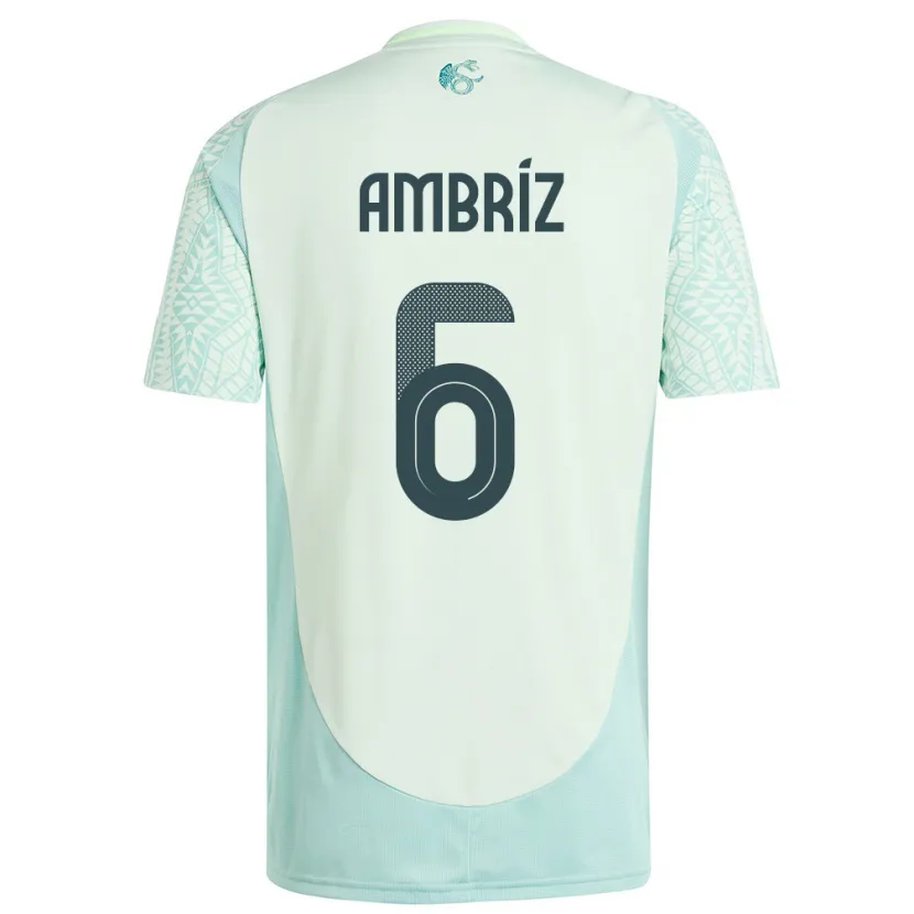 Danxen Kvinnor Mexiko Fidel Ambriz #6 Linne Grön Bortatröja Matchtröjor 24-26 Tröjor T-Tröja