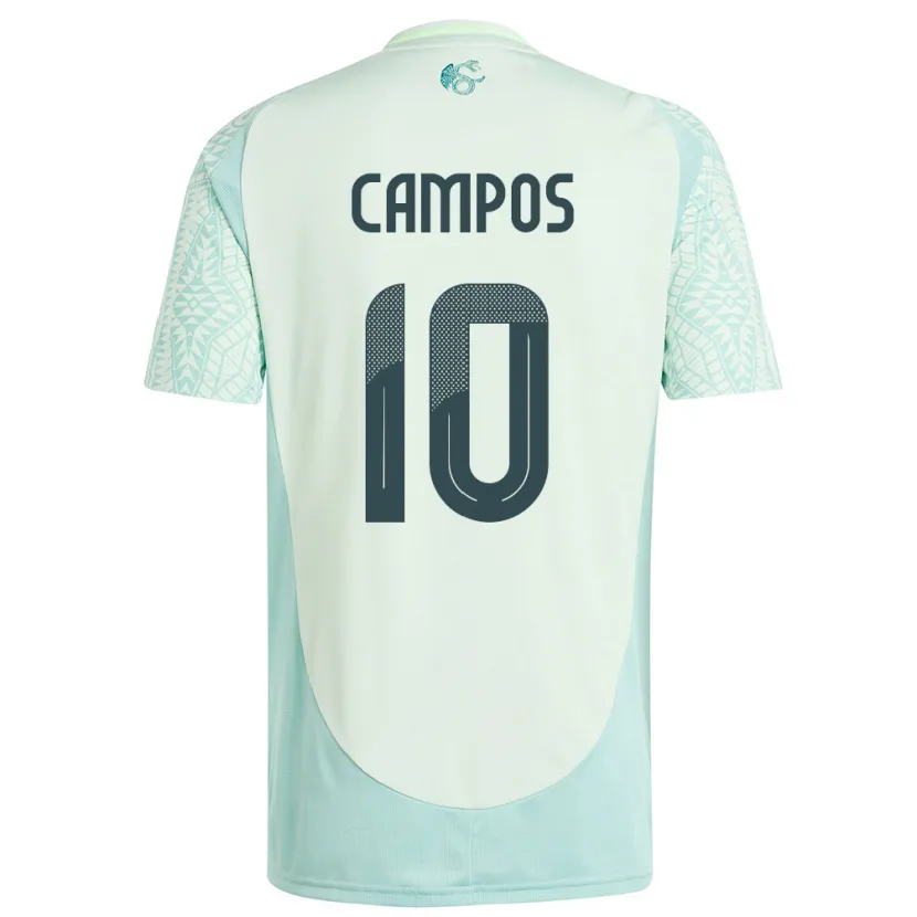 Danxen Kvinnor Mexiko Karel Campos #10 Linne Grön Bortatröja Matchtröjor 24-26 Tröjor T-Tröja