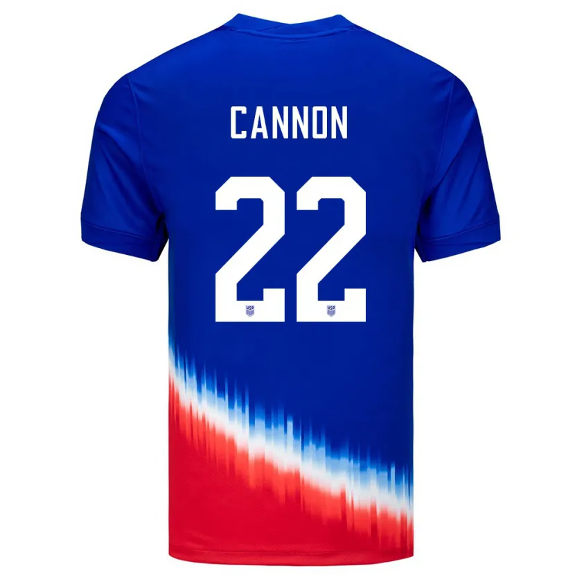 Danxen Kvinnor Usa Reggie Cannon #22 Blå Bortatröja Matchtröjor 24-26 Tröjor T-Tröja