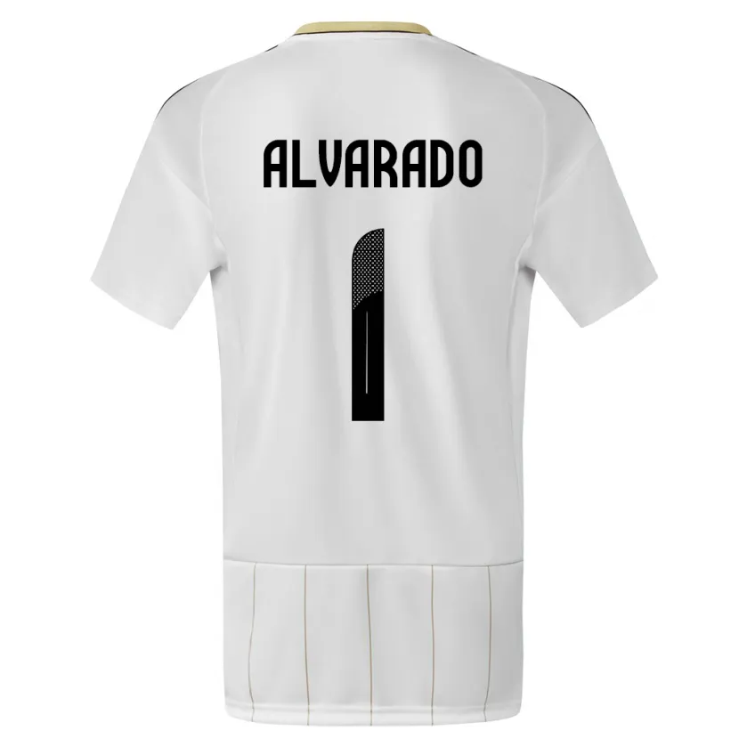 Danxen Kvinnor Costa Rica Esteban Alvarado #1 Vit Bortatröja Matchtröjor 24-26 Tröjor T-Tröja