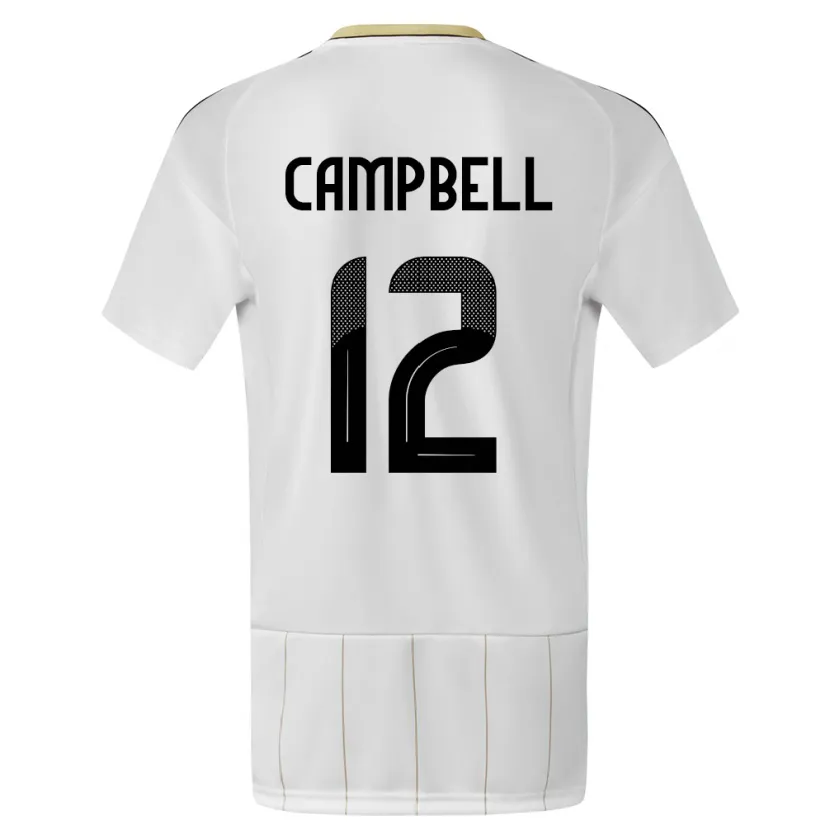 Danxen Kvinnor Costa Rica Joel Campbell #12 Vit Bortatröja Matchtröjor 24-26 Tröjor T-Tröja
