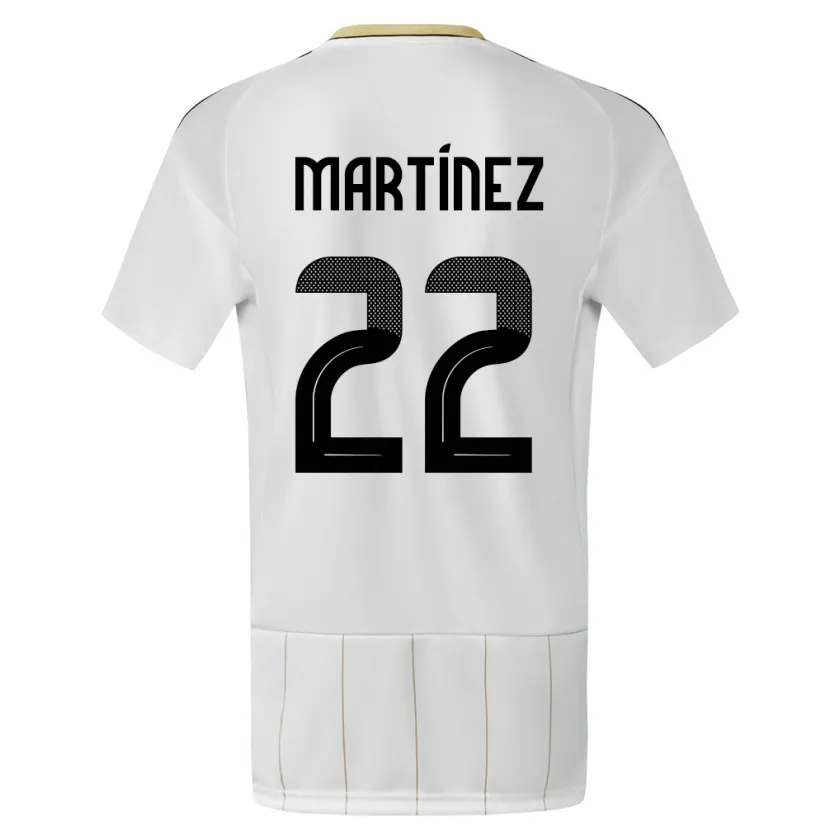 Danxen Kvinnor Costa Rica Carlos Martinez #22 Vit Bortatröja Matchtröjor 24-26 Tröjor T-Tröja