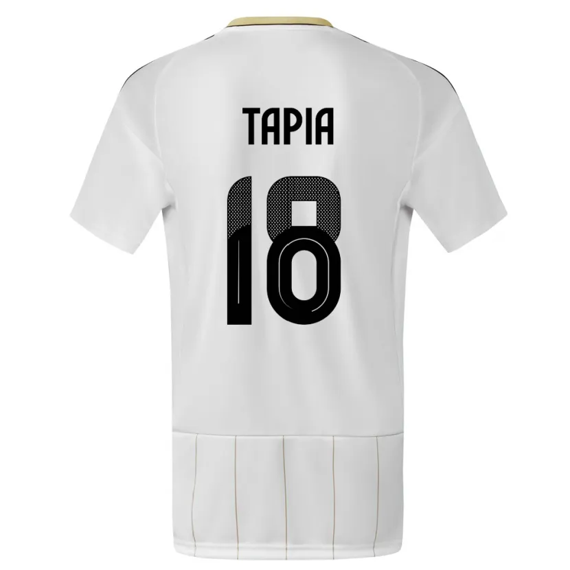 Danxen Kvinnor Costa Rica Priscilla Tapia #18 Vit Bortatröja Matchtröjor 24-26 Tröjor T-Tröja