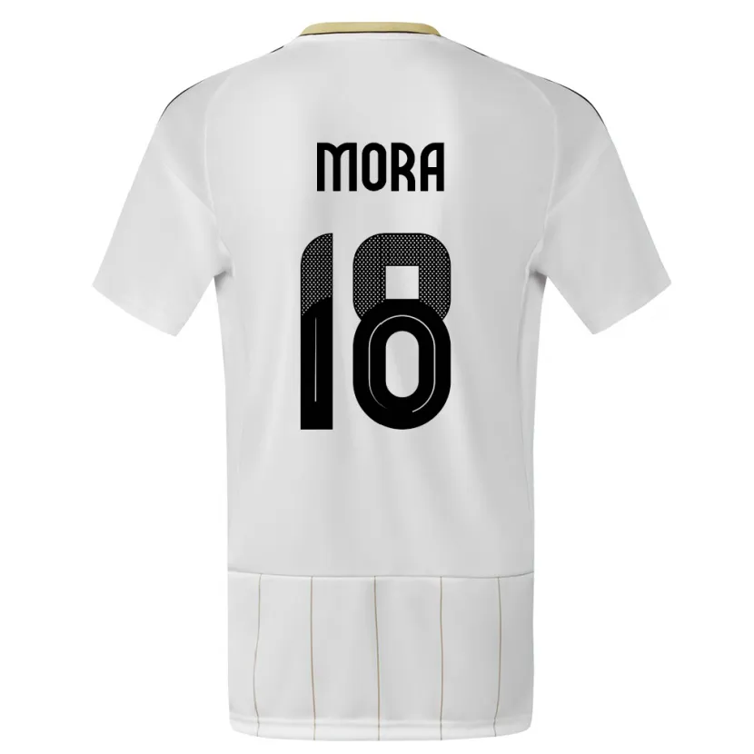 Danxen Kvinnor Costa Rica Bayron Mora #18 Vit Bortatröja Matchtröjor 24-26 Tröjor T-Tröja