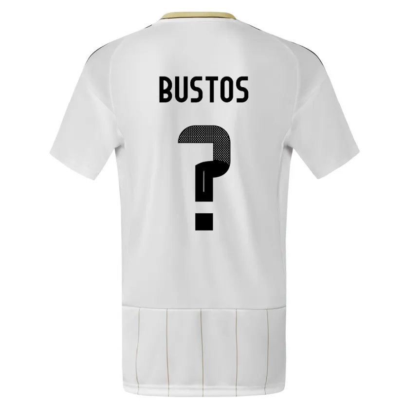 Danxen Kvinnor Costa Rica Roy Bustos #0 Vit Bortatröja Matchtröjor 24-26 Tröjor T-Tröja