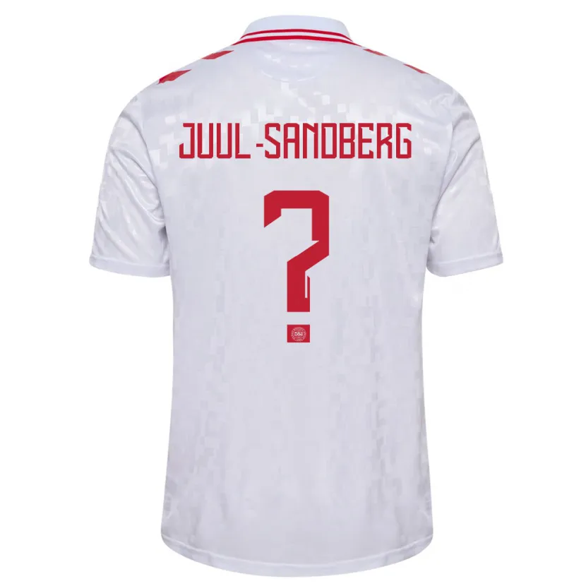 Danxen Kvinnor Danmark Nikolaj Juul-Sandberg #0 Vit Bortatröja Matchtröjor 24-26 Tröjor T-Tröja