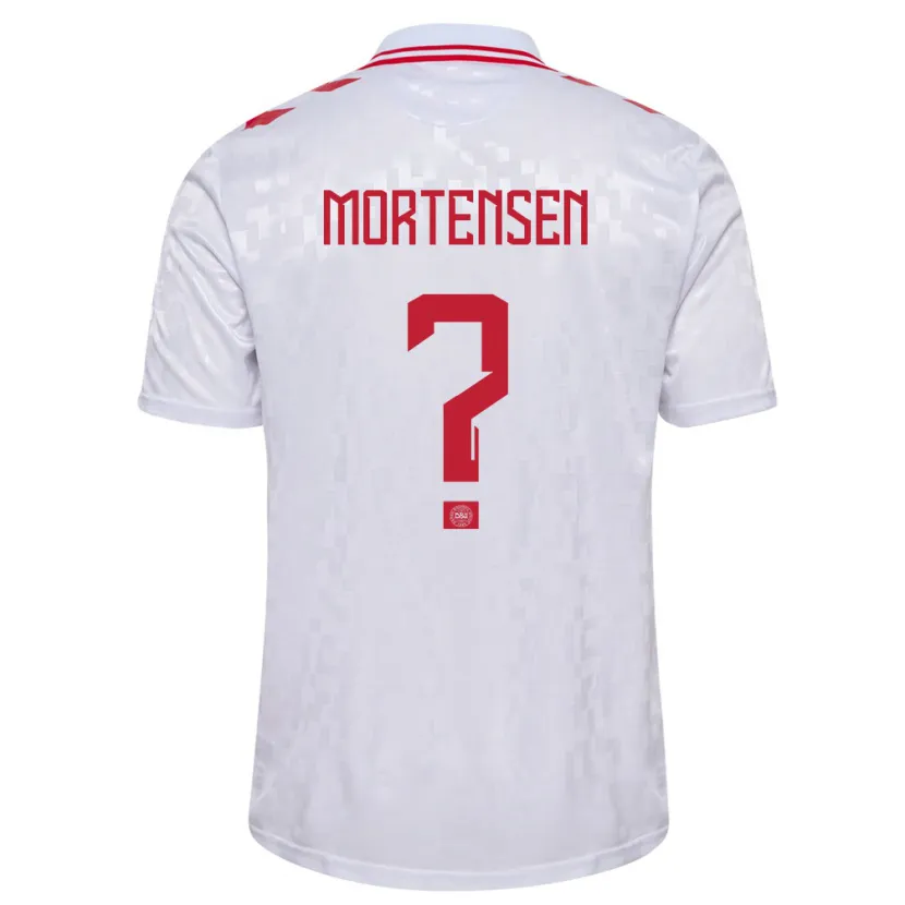 Danxen Kvinnor Danmark Malthe Mortensen #0 Vit Bortatröja Matchtröjor 24-26 Tröjor T-Tröja