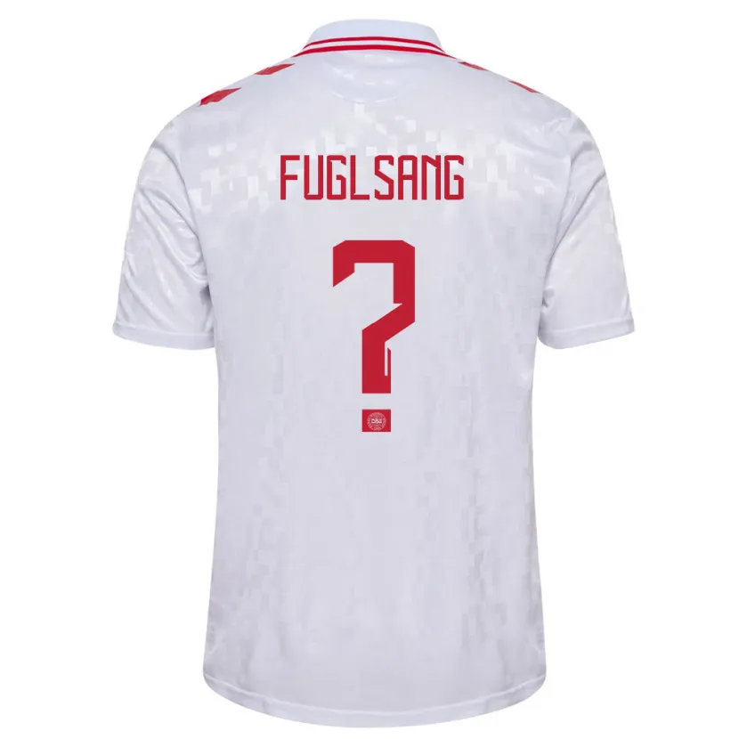 Danxen Kvinnor Danmark Adam Fuglsang #0 Vit Bortatröja Matchtröjor 24-26 Tröjor T-Tröja