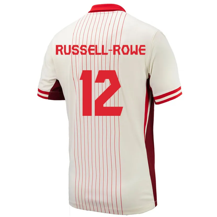 Danxen Kvinnor Kanada Jacen Russell-Rowe #12 Vit Bortatröja Matchtröjor 24-26 Tröjor T-Tröja