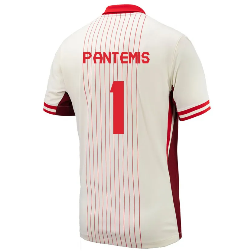 Danxen Kvinnor Kanada James Pantemis #1 Vit Bortatröja Matchtröjor 24-26 Tröjor T-Tröja