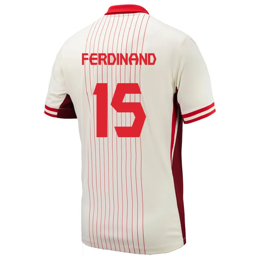 Danxen Kvinnor Kanada Keesean Ferdinand #15 Vit Bortatröja Matchtröjor 24-26 Tröjor T-Tröja