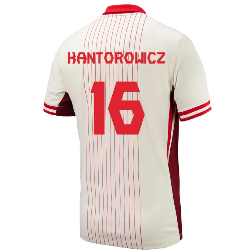 Danxen Kvinnor Kanada Dominic Kantorowicz #16 Vit Bortatröja Matchtröjor 24-26 Tröjor T-Tröja